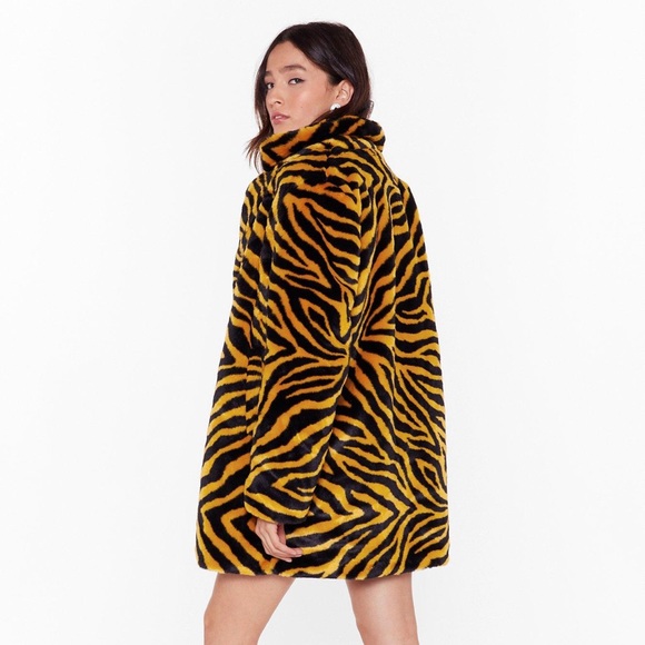 Wild Love of Ours Tiger Faux Fur Coat - Picture 2 of 9